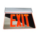 NICOR EXL2 Series Edge Lit LED Emergency Exit Sign Mirrored With Red Lettering (EXL2-10UNV-AL-MR-R-2)