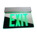 NICOR EXL2 Series Edge Lit LED Emergency Exit Sign Mirrored With Green Lettering (EXL2-10UNV-AL-MR-G-2)