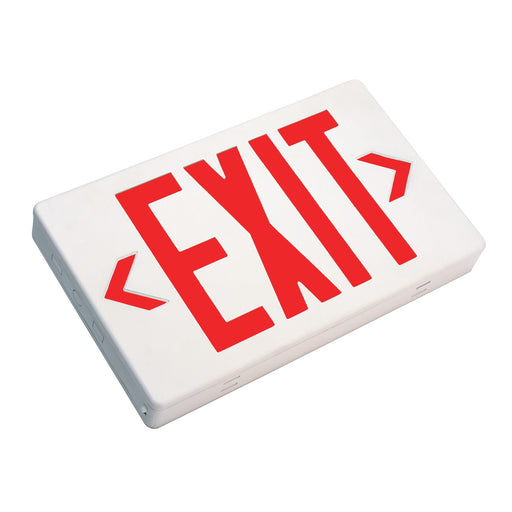 NICOR EXL1 Series LED Emergency Exit Sign With Red Lettering (EXL1-10-UNV-WH-R-2)