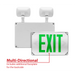 NICOR LED Wet Location Emergency Exit Sign With Adjustable Light Heads Green Lettering 6400K 2.94W 190Lm 120/277V (ECL51UNVWHG2)