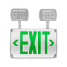 NICOR LED Wet Location Emergency Exit Sign With Adjustable Light Heads Green Lettering 6400K 2.94W 190Lm 120/277V (ECL51UNVWHG2)