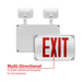 NICOR LED Wet Location Emergency Exit Sign With Adjustable Light Heads Red Lettering 6400K 2.9W 190Lm 120/277V (ECL51UNVWHR2)
