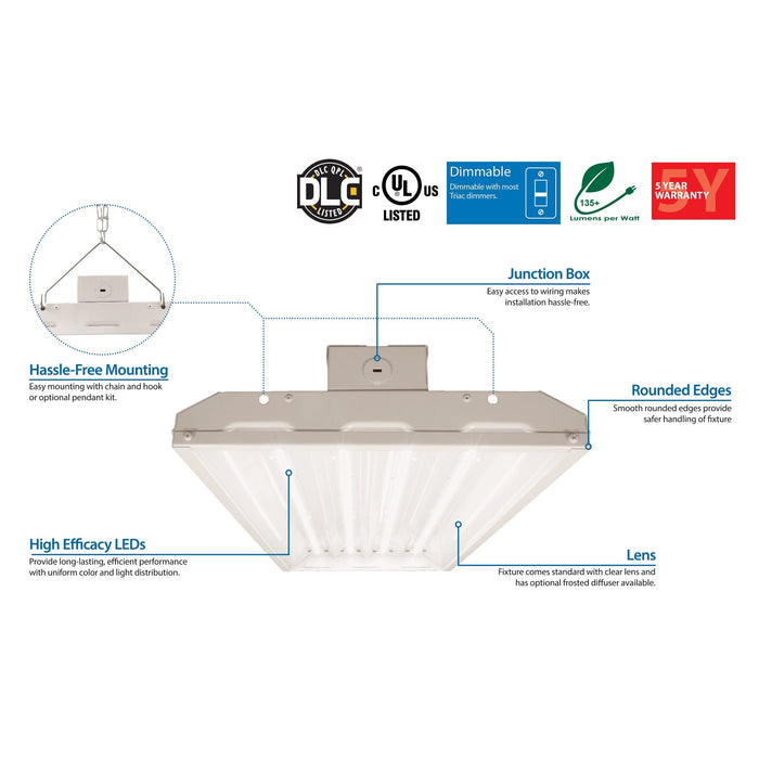 NICOR HBL-2 Series 223W LED High Bay 120-277V 4000K (HBL-20-223W-UNV-40K)