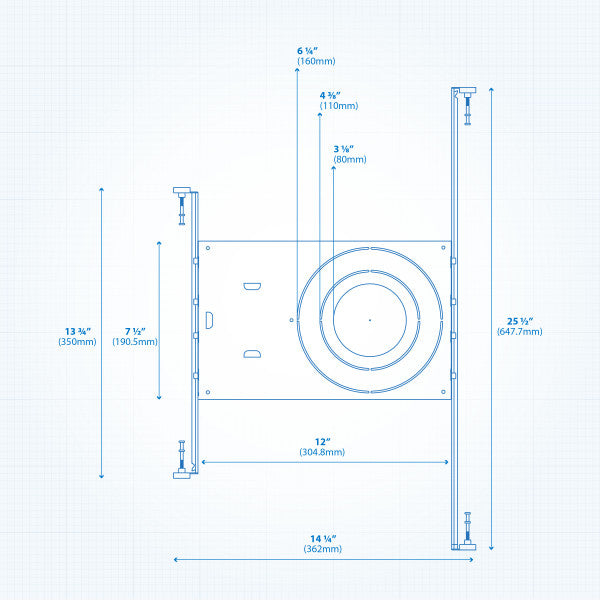 NICOR Multi-Diameter Recessed Mounting Frame (MULTIFRAME-346-1)