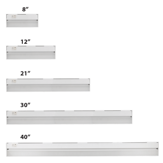 NICOR NUC-5 Series 12.5 Inch White Selectable LED Under-Cabinet Light (NUC512SWH)