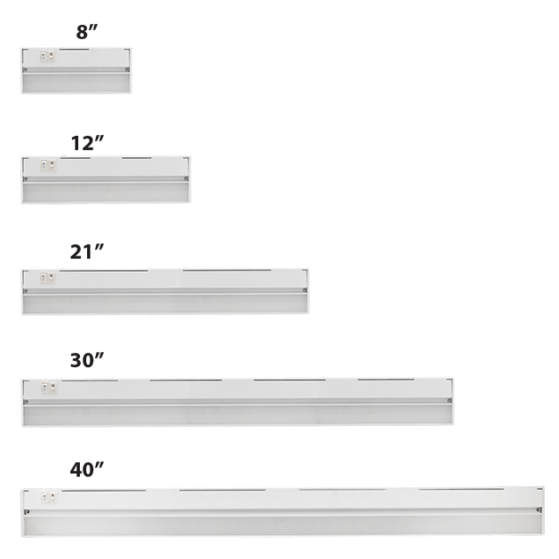NICOR NUC-5 Series 40 Inch White Selectable LED Under-Cabinet Light (NUC540SWH)
