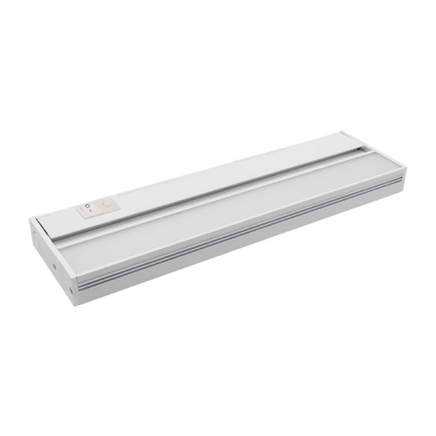 NICOR NUC-5 Series 8 Inch Nickel Selectable LED Under-Cabinet Light (NUC508SNK)