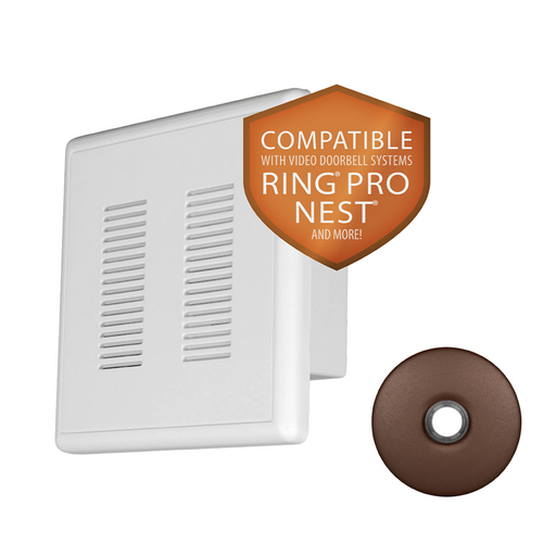 NICOR PrimeChime Plus 2 Video Compatible Doorbell Chime Kit With Architectural Bronze Stucco Button (PRCP2SBBZ)