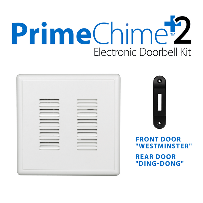 NICOR PrimeChime Plus 2 Video Compatible Doorbell Chime Kit With Black Decorative Button (PRCP2DBBK)