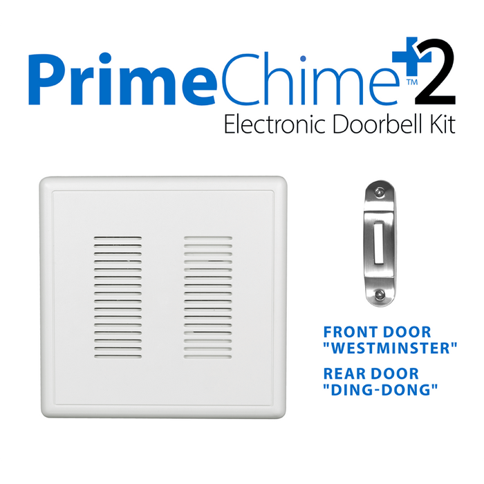NICOR PrimeChime Plus 2 Video Compatible Doorbell Chime Kit With Nickel Decorative Button (PRCP2DBNK)