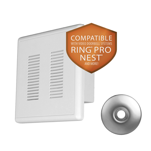 NICOR PrimeChime Plus 2 Video Compatible Doorbell Chime Kit With Nickel Stucco Button (PRCP2SBNK)