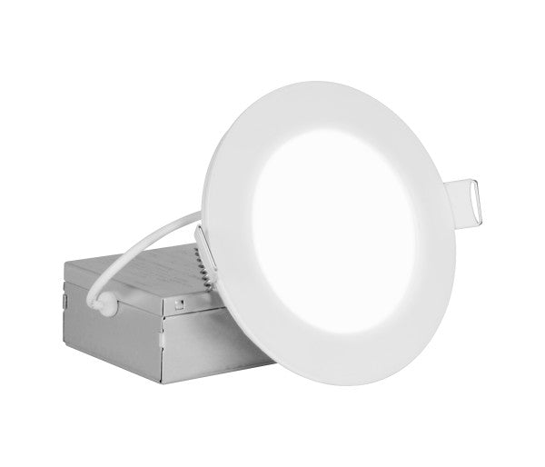 NICOR REL Series 4 Inch 10.3W Round White Canless LED Downlight 5000K 120V 93 CRI (REL411205KRDWH)