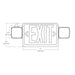 NICOR Remote Capable LED Emergency Exit Sign With Dual Adjustable LED Heads White With Red Lettering (ECL1-10-UNV-WH-R2R)
