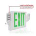 NICOR Slim LED Emergency Exit Sign Combination Green Lettering K 3.3W 120/277V (ECL21UNVWHG2)