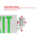 NICOR Slim LED Emergency Exit Sign Combination Green Lettering K 3.3W 120/277V (ECL21UNVWHG2)