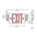 NICOR Slim LED Emergency Exit Sign Combination Red Lettering K 3.3W 120/277V (ECL21UNVWHR2)