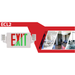 NICOR Slim LED Emergency Exit Sign Combination Red Lettering K 3.3W 120/277V (ECL21UNVWHR2)