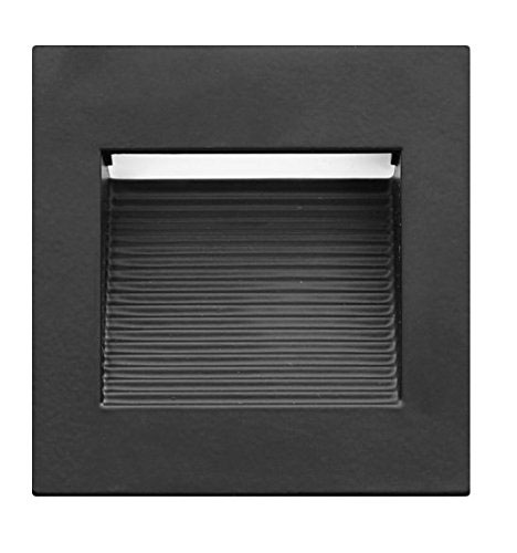 NICOR STQ Series LED Square Accent Pathway Steplight Black 3000K (STQ-10-120-BK)