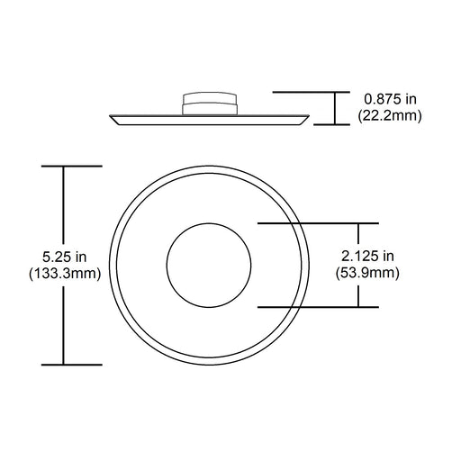 NICOR DLF Surefit Series Trim Plate Round With Nickel Finish (DLF-10-TRIM-RD-NK)