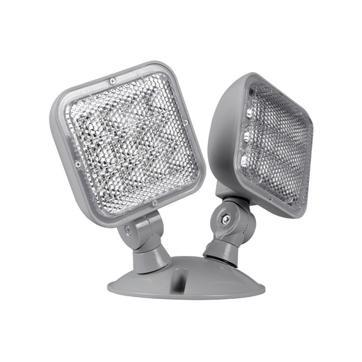 NICOR Weather Resistant Emergency LED Remote Light Fixture Double Head K 2.3W 187.4Lm 3.6V (ERHWP2GR)