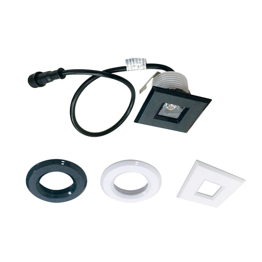 Nora 1 Inch M1 LED Miniature Recessed Downlight 2700K 2 Black And 2 White Plastic Trims (NM1-17027X2PBW)