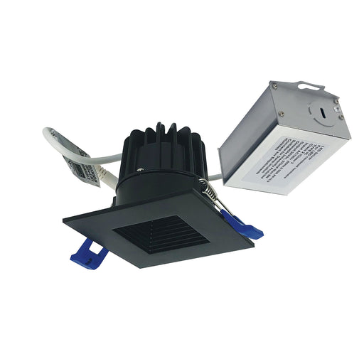 Nora 2 Inch M2 LED Mini Recessed Downlight Square Baffle 600Lm 8W 2700K 90 CRI 120V Matte Black (NM2-2SB6027BB)
