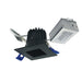 Nora 2 Inch M2 LED Mini Recessed Downlight Square Reflector 600Lm 8W 2700K 90 CRI 120V Matte Black (NM2-2SDC6027BB)