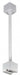 Nora 24 Inch Exit Rod/White 1 And 2-Circuit (NT-323W)