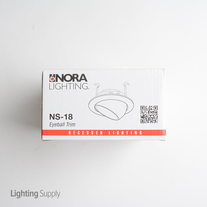 Nora 4 Inch Adjustable Eyeball Trim White R20/PAR20 Maximum Bulb Diameter (NS-18)