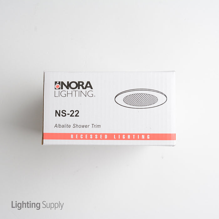 Nora 4 Inch Albalite Lens Shower Trim White R20 Maximum Bulb Diameter (NS-22W)