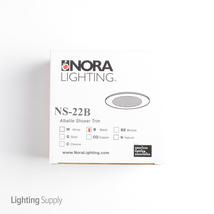 Nora 4 Inch Albalite Lens Trim Black (NS-22B)