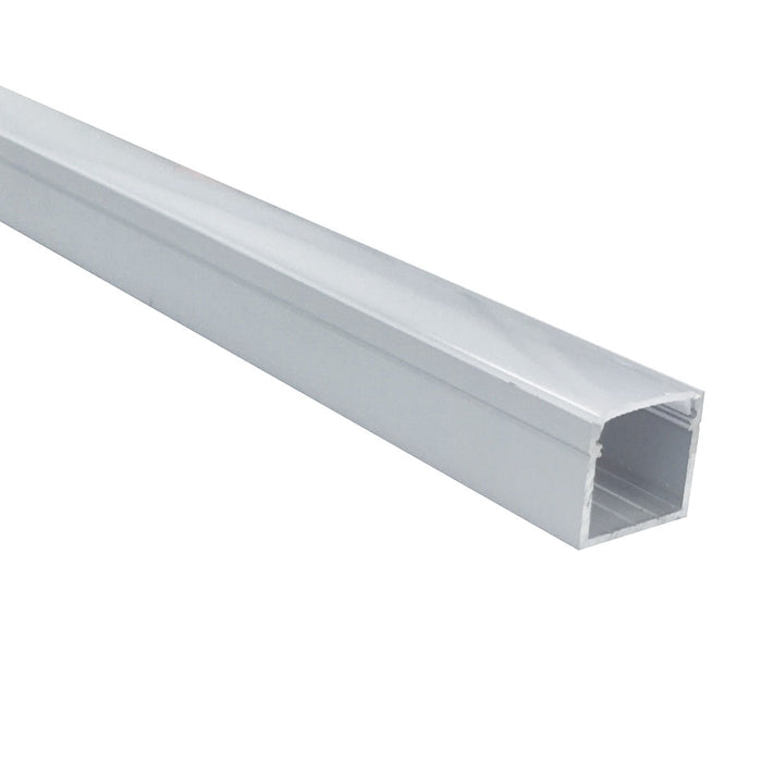 Nora 4 Foot Aluminum Channel Deep With Plastic Diffuser And End Caps Aluminum (NATL-C26A)