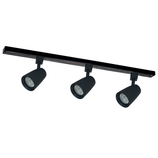 Nora 4 Foot Track Pack With 3 Mac XL LED 90 CRI 4000K Black Track Heads (NTLE-875940B)