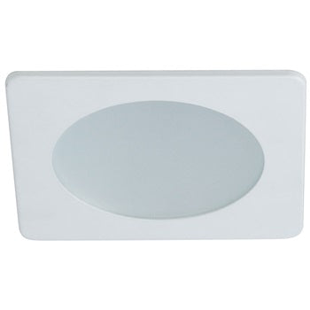 Nora 4 Inch Frost Flat Lens Square White Trim (NS-4926W)