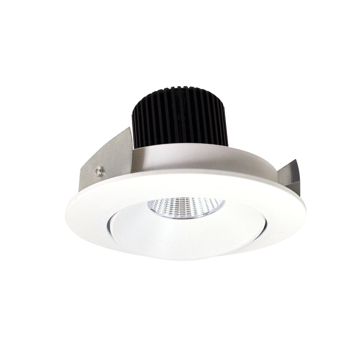 Nora 4 Inch Iolite High Lumen Round Cone Regress Adjustable Trim 1500/2000/2500Lm 3000K Matte Powder White (NIO-4RC30XMPW/HL)
