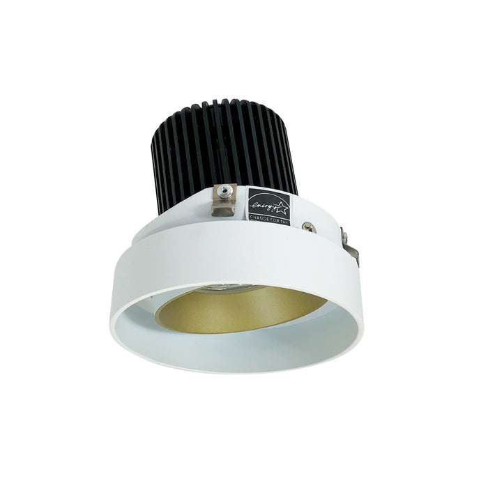 Nora 4 Inch Iolite High Lumen Round Trimless Adjustable Trim 1500/2000/2500Lm 3500K Champagne Haze/Matte Powder White (NIO-4RTLA35XCHMPW/HL)