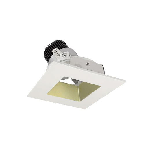 Nora 4 Inch Iolite High Lumen Square Adjustable Reflector With Square Aperture 1500/2000Lm 3500K Champagne Haze/Matte Powder White (NIO-4SDSQ35XCHMPW/HL)