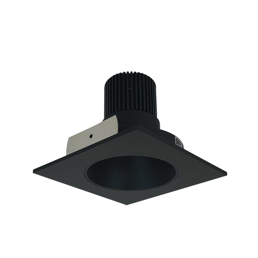 Nora 4 Inch Iolite High Lumen Square Reflector With Round Aperture Non-Adjustable Trim 1500/2000/2500Lm 5000K Black (NIO-4SNDC50XBB/HL)