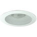 Nora 4 Inch Lensless White Baffle Shower And Flange (NS-76W)