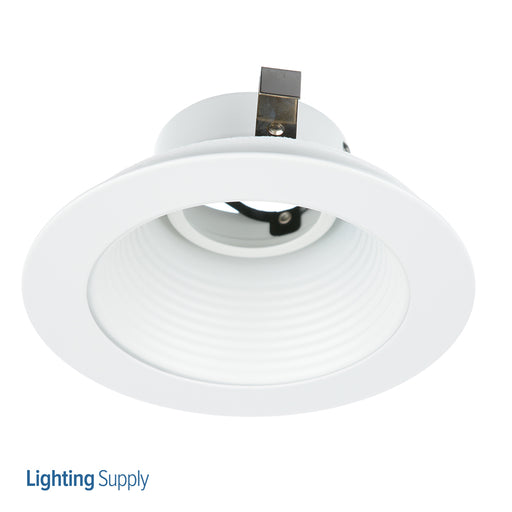 Nora 4 Inch Low Voltage Stepped Baffle White (NL-410)