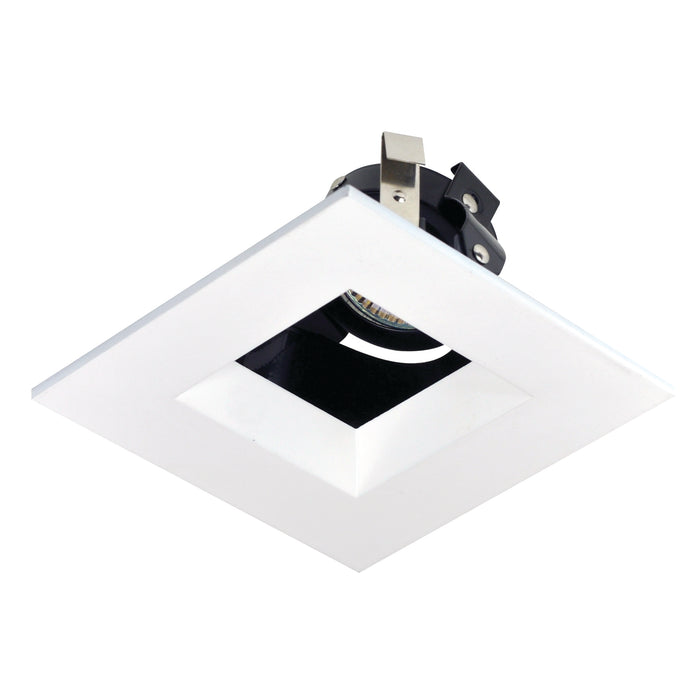 Nora 4 Inch Square Trim Regress Black Reflector White/White Trim (NS-4857BWW)