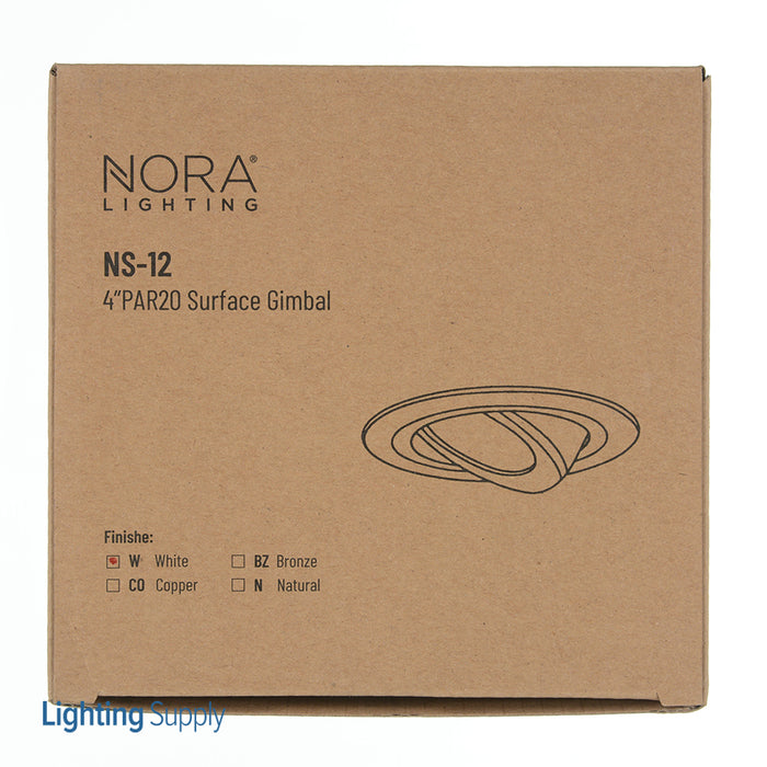 Nora 4 Inch Surface Gimbal Adjustable White (NS-12W)