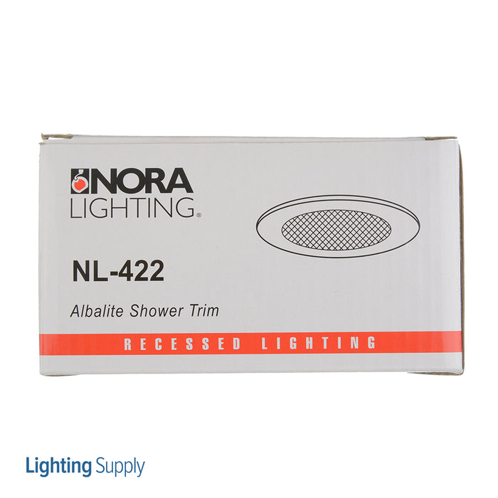 Nora 4 Inch Low Voltage Albalite Shower Trim White (NL-422W)