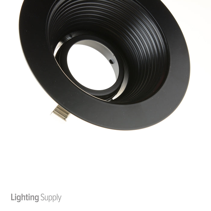 Nora 4 Inch Low Voltage Black Step Baffle And Ring (NL-411B)