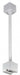 Nora 48 Inch Exit Rod/White 1 And 2-Circuit (NT-325W)