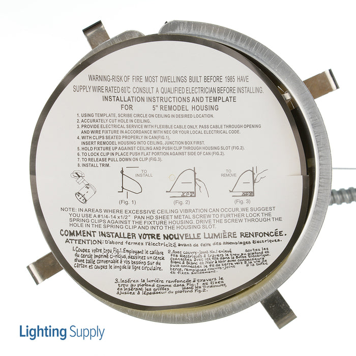 Nora 5 Inch IC Airtight Incandescent Remodel Housing (NHRIC-504QAT)