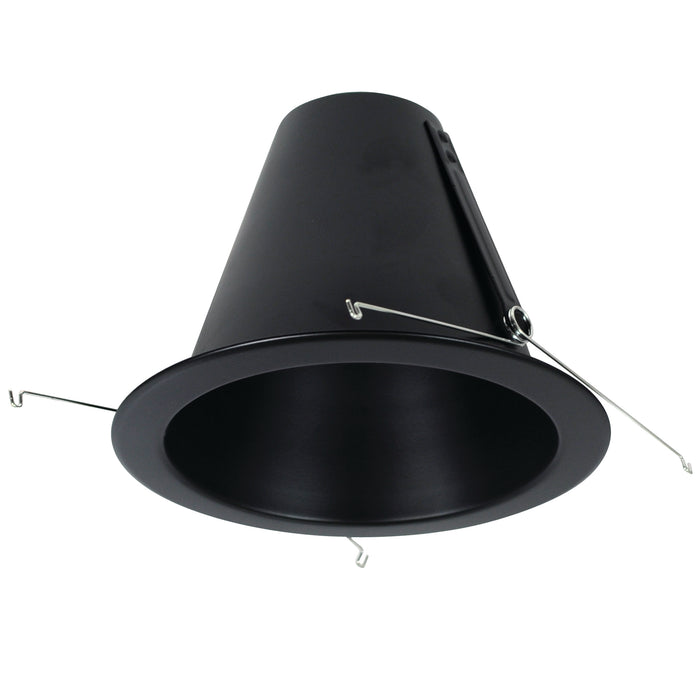 Nora 6 Inch Airtight Aluminum Cone Reflector Black (NTM-710BBAL)