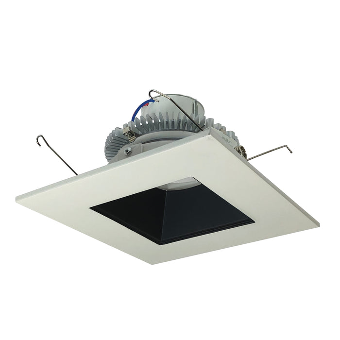 Nora 6 Inch Cobalt Click 1000Lm LED Retrofit Square /Square Regress 12W 3500K Black/White 120V Triac/ELV Dimming (NLCBC2-65635BW/10)