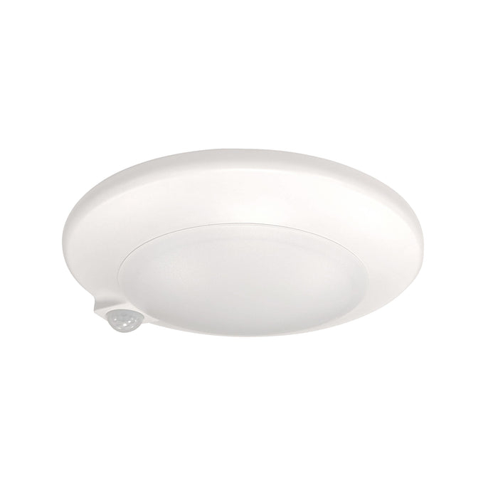 Nora 7 Inch AC Opal Surface Mounted LED With PIR Motion Sensor 1000Lm 15W 3000K 90 CRI 120V White (NLOPAC-R7MS30W)