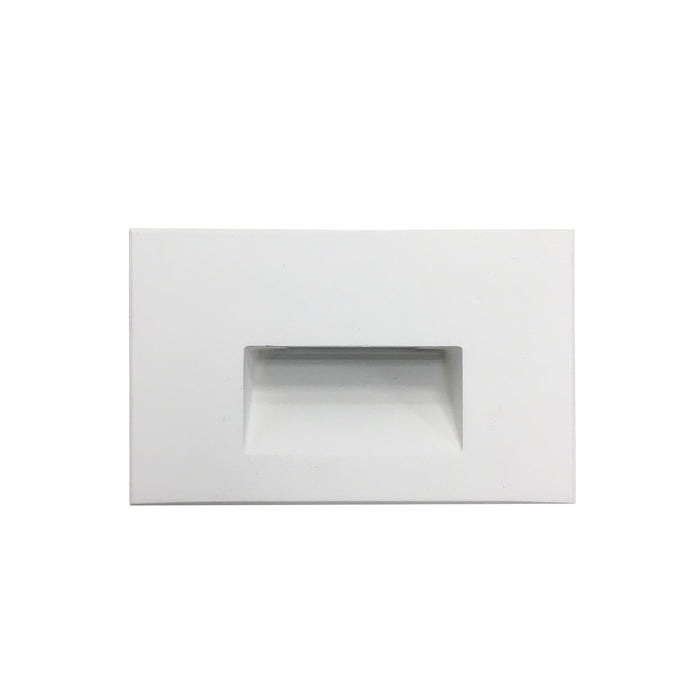 Nora Ari LED Step Light With Horizontal Wall Wash Faceplate 30Lm 2.5W 90 CRI 4000K White 120V Non-Dimming (NSW-740/40W)